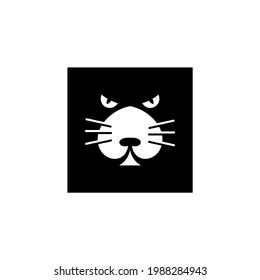 Tiger Angry Spade Casino Poker Character Logo