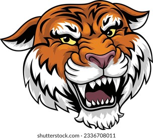 A tiger angry tigers team sports mascot roaring