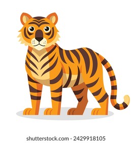 Tiger Animal flat vector illustration