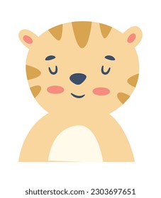 Tiger Animal Head Vector Illustration