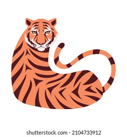 tiger animal icon vector flat