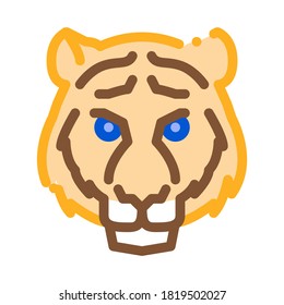 Tiger Animal Icon Vector. Outline Tiger Animal Sign. Isolated Contour Symbol Illustration
