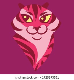 tiger animal illustration vector cat cute
