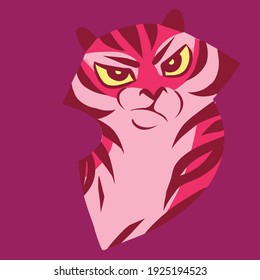 Tigertier-Vektorkatzenküche