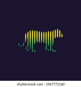 Tiger. Animal. Lines logo concept.