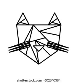 tiger animal low poly style vector illustration design