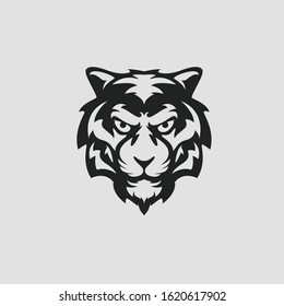 Tiger animal mascot head vector illustration logo symbol template 