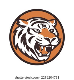 tiger animal mascot head vector illustration logo