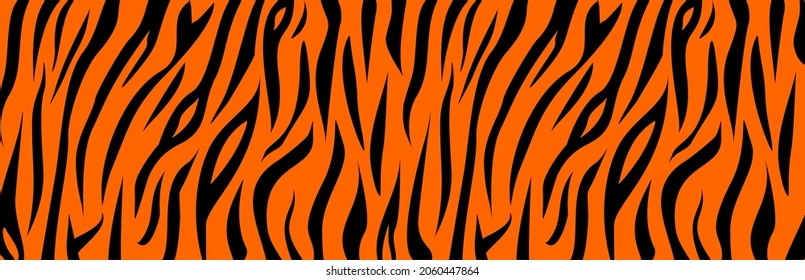 Tiger animal orange and black print