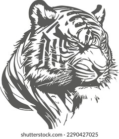 Tiger Animal tatoo vector Fashion