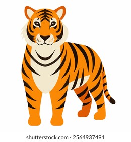 tiger animal vector icon on white background