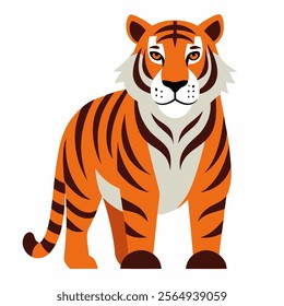 tiger animal vector icon on white background