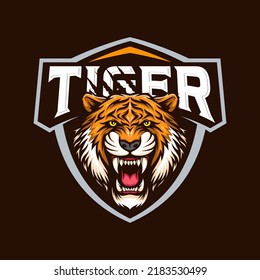 Tiger animal wild mascot sport logo illustration vector
