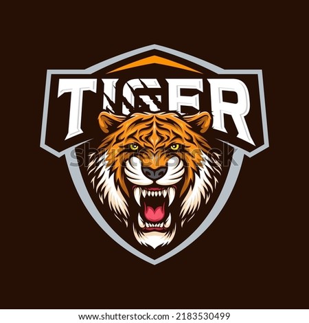 Tiger animal wild mascot sport logo illustration vector
