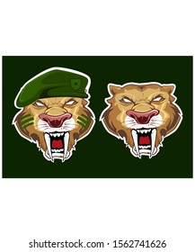 Tiger Army cartoon in vector
