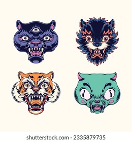 Tiger asset mask vector art