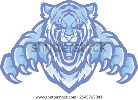Tiger, tiger attack, logo, symbol, cartoon, background, fierce background, threaten