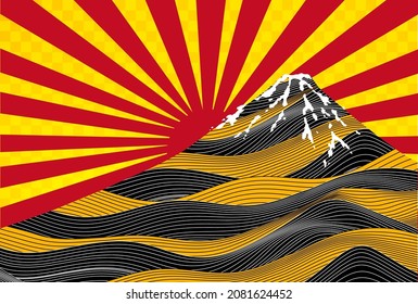 Tiger-Hintergrundgrafik mit japanischem Muster 