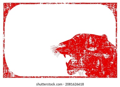 Tiger background illustration using Japanese pattern 