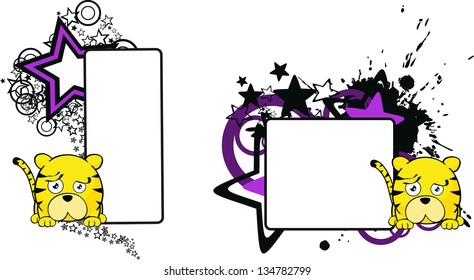 tiger ball cartoon copyspace in vector format very easy to edit
