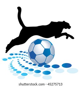 tiger and ball, sport vector