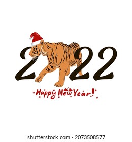 Tiger banner for the new year. Congratulations on the New year.