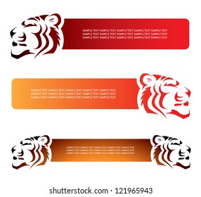 Tiger banners - vector illustration