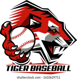 Cougar Baseball Team Mascot Holding Ball Stock Vector (Royalty Free ...