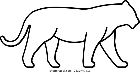 tiger Bengal tiger Siberia tiger lord of jungle animal Outline