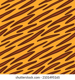 Tiger bengal skin seamless pattern orange and yellow animal fur texture background