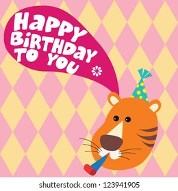 Tiger birthday card