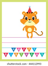 tiger birthday card