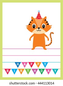 tiger birthday card