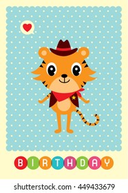 tiger birthday card