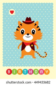 tiger birthday card