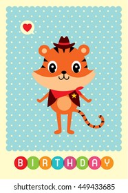 tiger birthday card