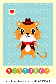 tiger birthday card