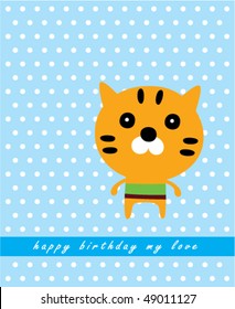 tiger birthday greeting card