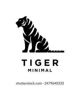 Tiger Black logo icon design illustration template