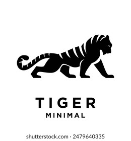 Tiger Black logo icon design illustration template