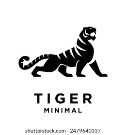 Tiger Black logo icon design illustration template
