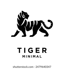 Tiger Black logo icon design illustration template