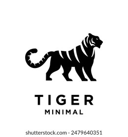 Tiger Black logo icon design illustration template