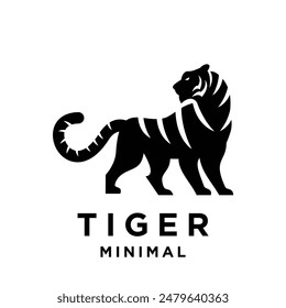 Tiger Black logo icon design illustration template