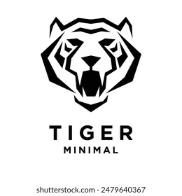 Tiger Black logo icon design illustration template