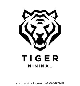 Tiger Black logo icon design illustration template