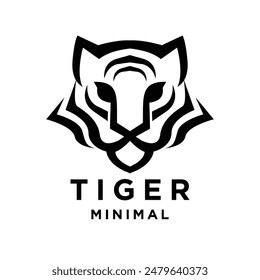 Tiger Black logo icon design illustration template