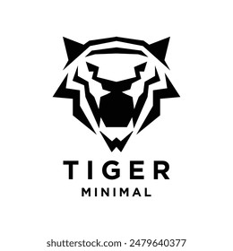 Tiger Black logo icon design illustration template