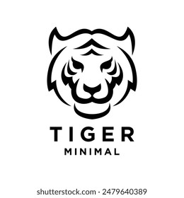 Tiger Black logo icon design illustration template