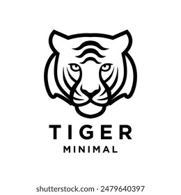 Tiger Black logo icon design illustration template